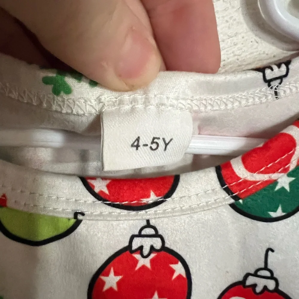 NO BRAND Classic Sleeveless Christmas Casual Dress Red Green White Girl's Sz 4-5